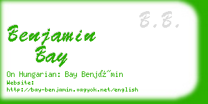 benjamin bay business card